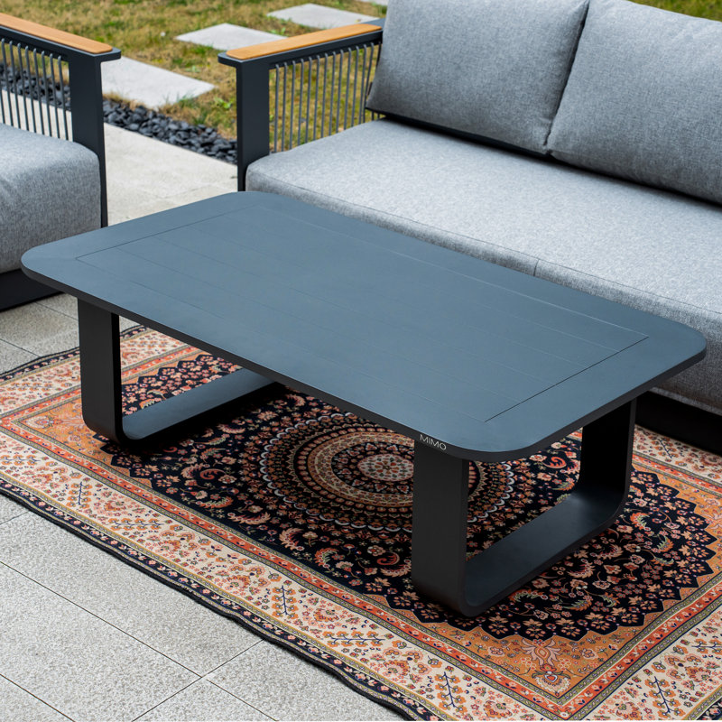 4-piece Premium Aluminum Outdoor Furniture Set With 26 Cm Cushions & Teak Armrests