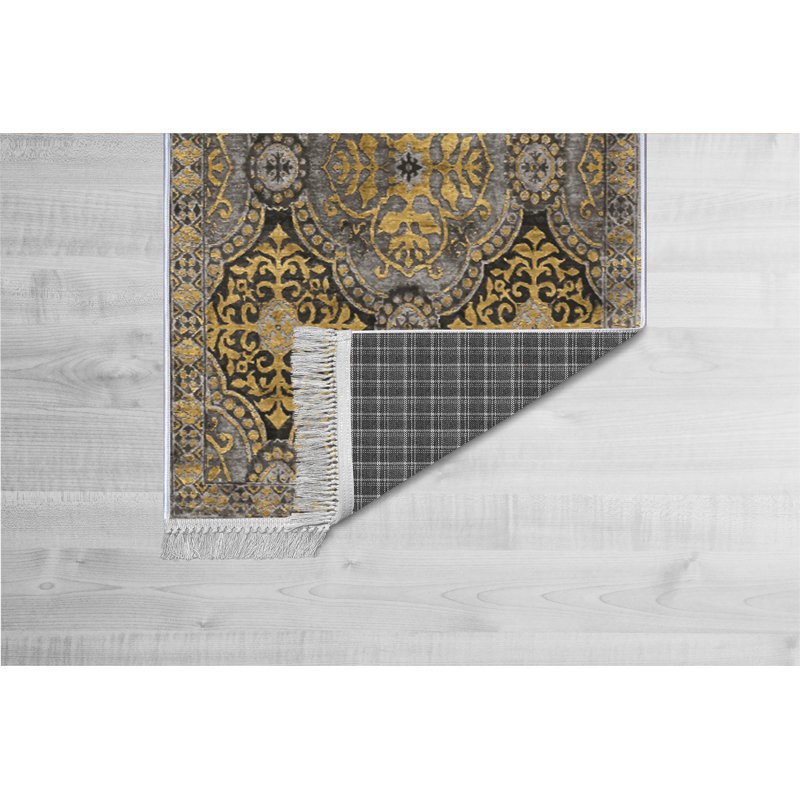 Luxurious Velvet Area Rug (4.6 x 7.2 ft), 100% Antibacterial Fabric, Non-Slip Cotton Backing, Pile Height: 0.4 in | Machine Washable, 3D Digital Print Design | Perfect for Living Room & Bedroom Decor, Soft & Durable