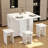 4-Piece Modern Folding Dining Set with Durable MDF and Space-Saving Design