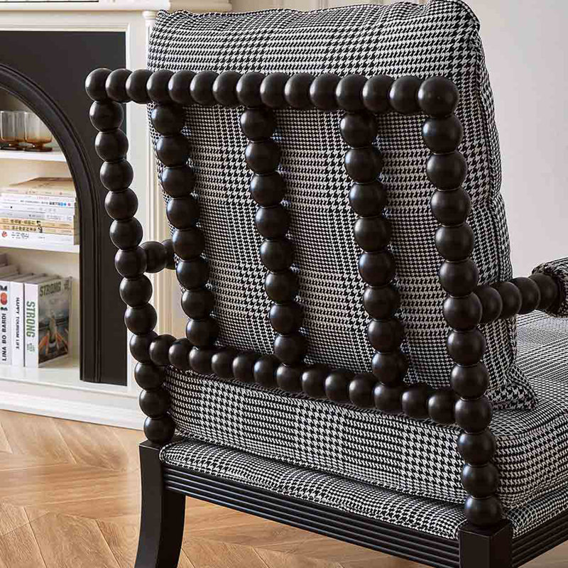 French Houndstooth Single Leisure Chair.