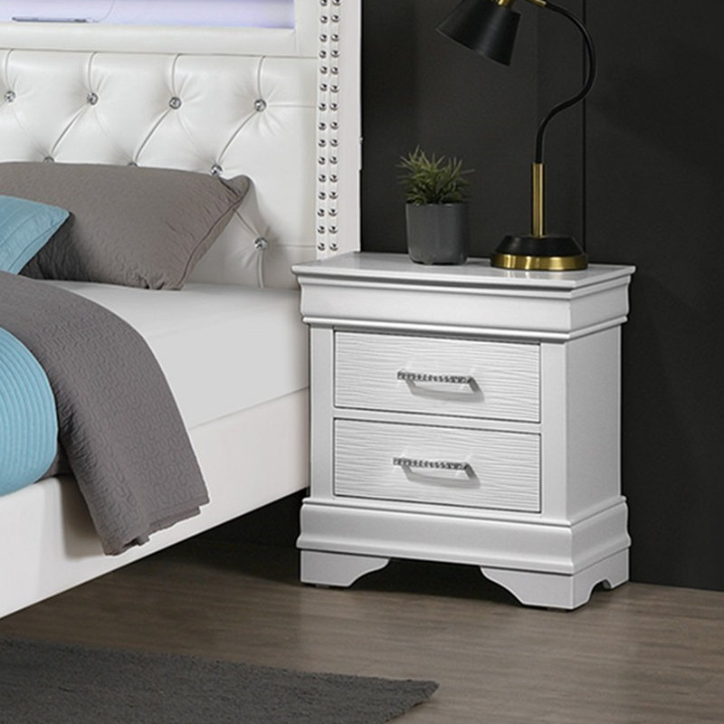 Table de chevet moderne et élégante avec table de chevet blanche 1Pc