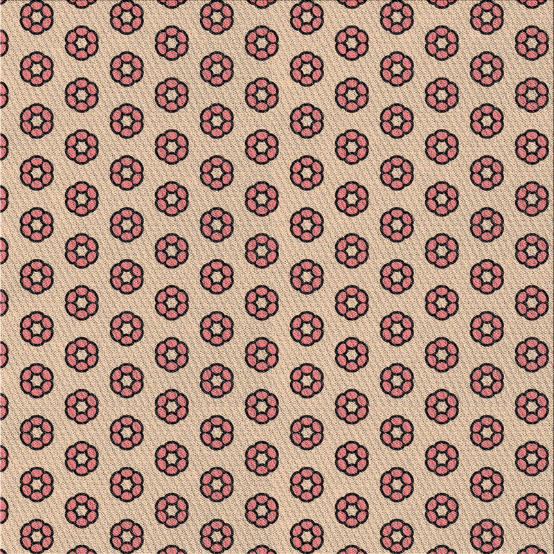 Tapis brun/beige à motifs Janda, Carré 5 pi
