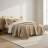 King 3 Piece Cotton Quilt Set Linen