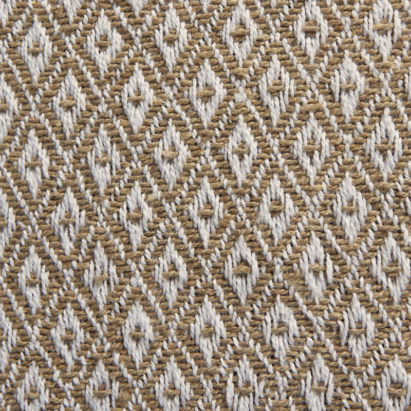 Anoka Geometric 100% Cotton Table Runner, Stone