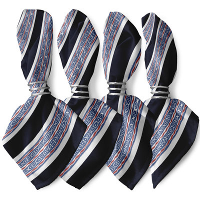 Daeisha Polyester Striped Square Napkin
