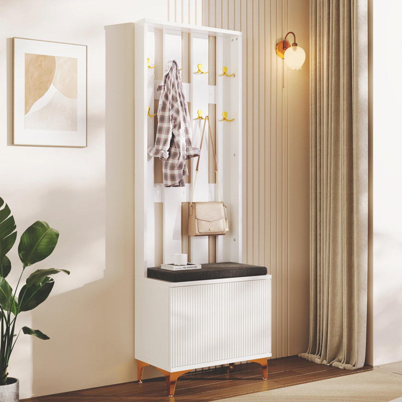 Hall Tree 60.5cm Wide, White