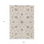 Tapis intérieur lavable floral ivoire et corail 9 pi x 12 pi ivoire