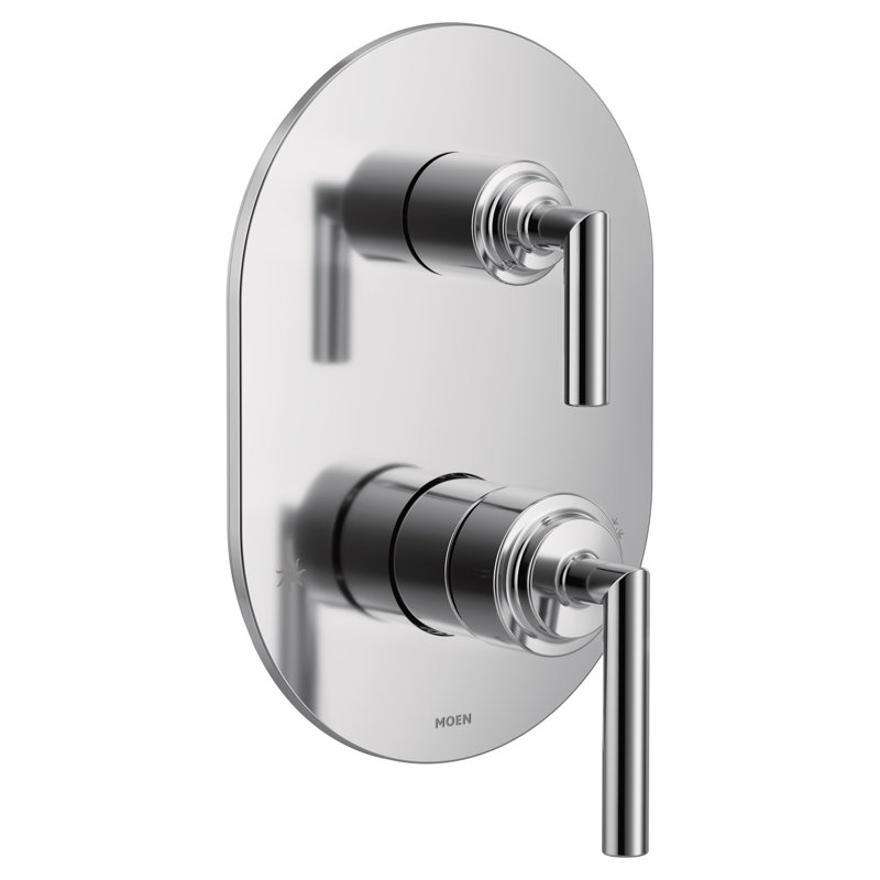 Garniture de douche à 2 poignées Arris M-CORE 3-Series avec valve de transfert intégrée, valve requise, Chrome