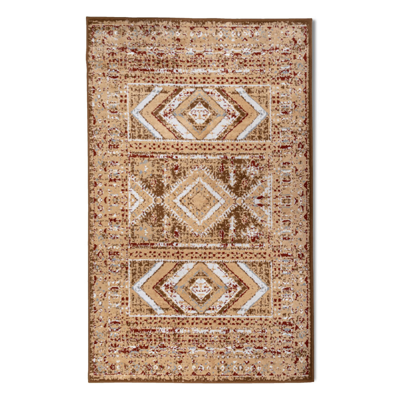 Ikat Indoor Rug, Rectangle 3'6" x 5'6"