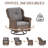 Habbe Outdoor Wicker Swivel Glider Chairs With Cushions-716316608