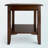 Milo Accent Table in Brown Finish with lower shelf for display, 21.83'' H X 19.86'' W X 19.86''
