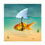 Wrapped Canvas Wall Art - Mark Ashkenazi 'Gold Fish' Wall Art for Living Room, Bedroom, or Office Décor - 18X18-31354599