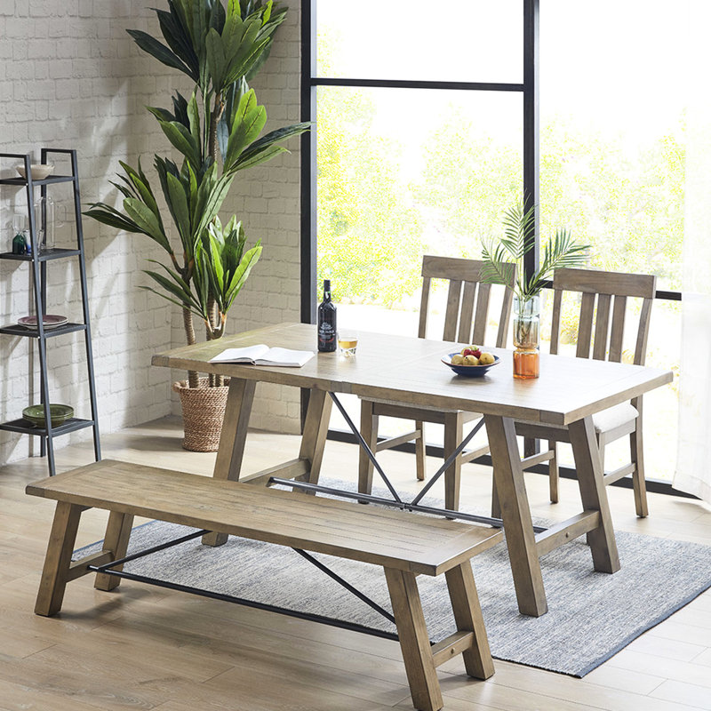2 Dining Side Chairs, Solid Wood, Relaxing Upholstered Seat, 300 Lbs Weight Capacity, Reclaim Grey Shade 2pcs Strong Cushioned Seat Area, Capability, Finish