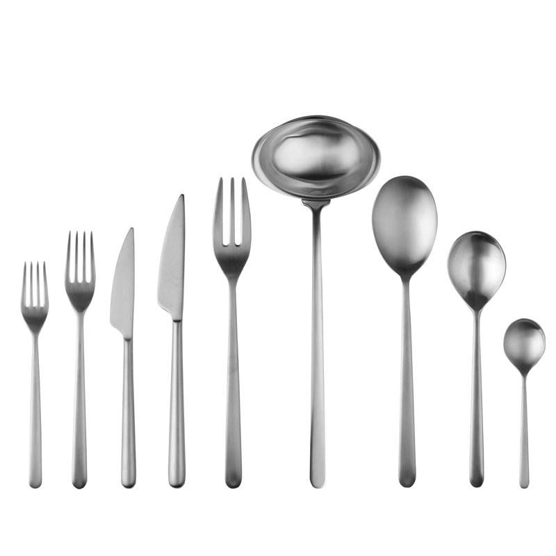 Linea Flatware Set - 39 Pieces - Ice, Ice