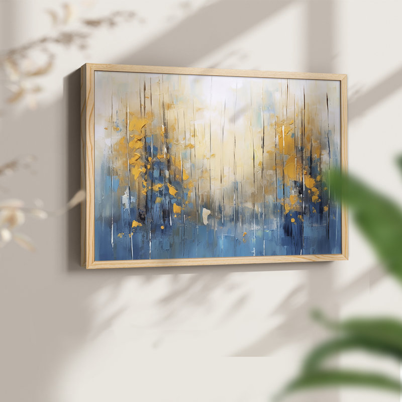 Abstrait, série Cxxxi, reproduction encadrée, Naturel, H 22 po x l 28 po