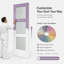 Porte intérieure en verre givré blanc apprêté 3-Lite, 80 po-126304740-128495747