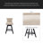  Leisure Style Swivel Velvet Bar Stools with Tufted, Wood Legs and Chrome Trim(Set of 2)-1767057014