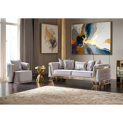 Jadiyah 2 - Piece Velvet Living Room Set