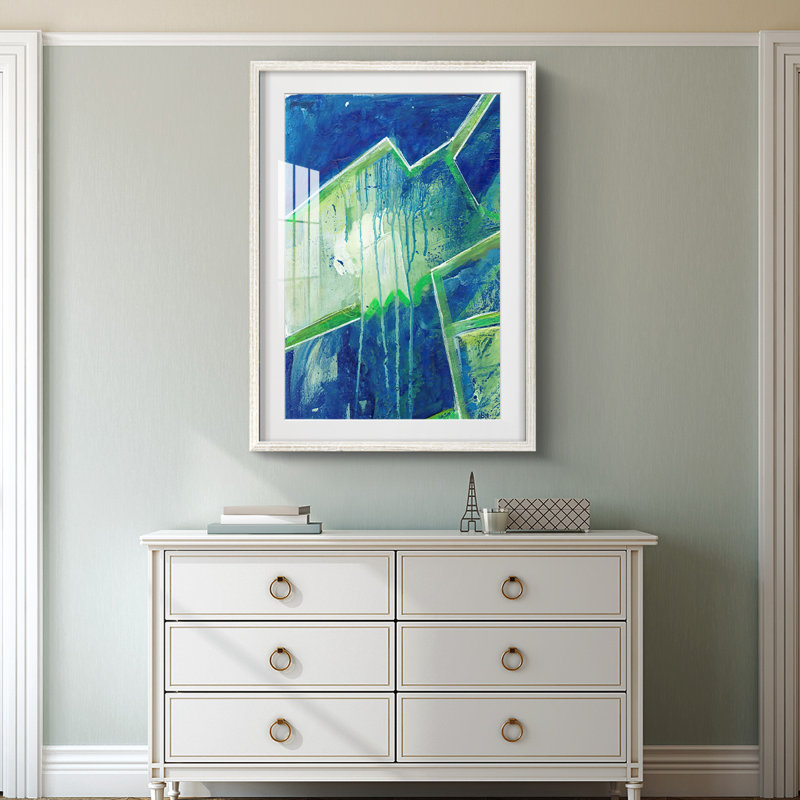 GeometricInCoolVPremiumGalleryWrappedCanvas-Framed Print