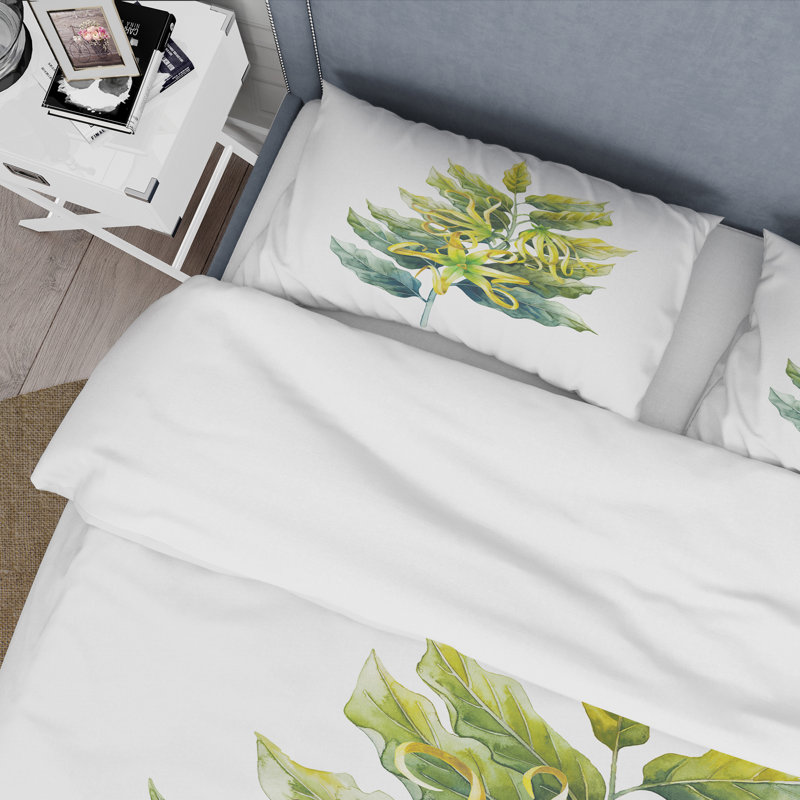 Ylang Flower - Ensemble de housse de couette traditionnel - Microfibre de polyester