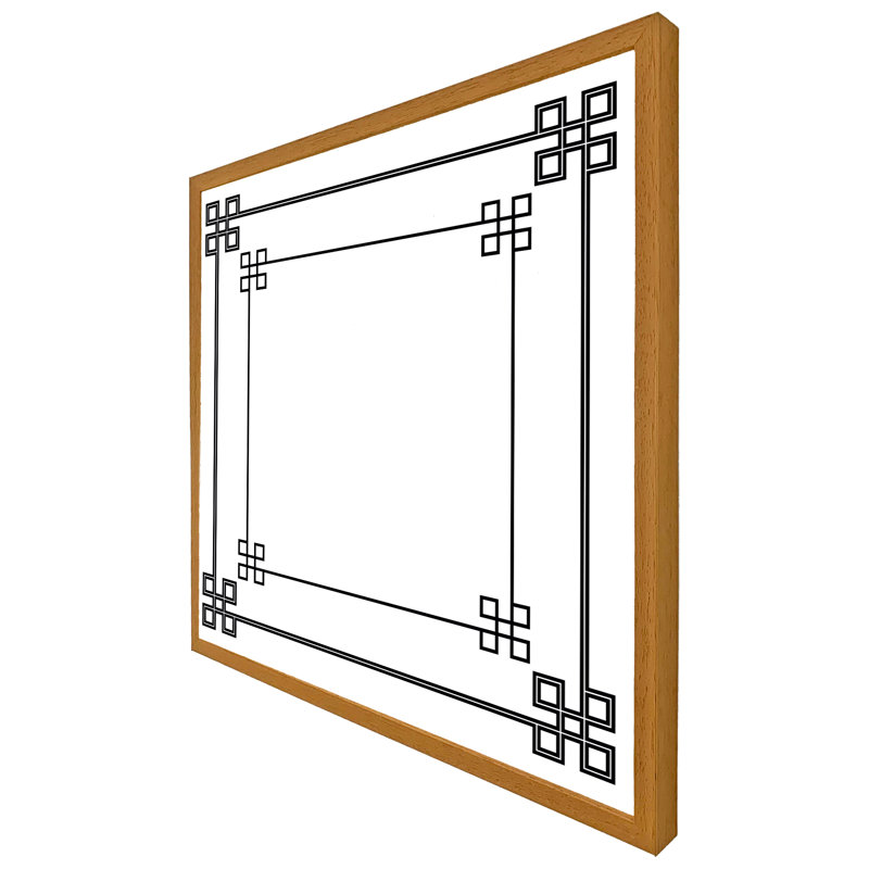 Chandlerville Roman Style Ornamental Frame - Single Picture Frame Print, 61cm H x 61cm W x 4cm D, Oak Framed