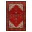 Tapis rouge / beige en coton à imprimé machine Guria-1864751696