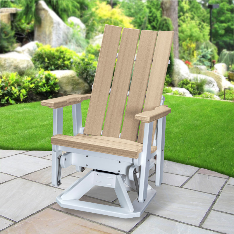 Fauteuil oscillant Brandon , Bois patiné / blanc