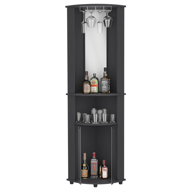 Bar d'angle Cervin, Rialto, noir, largeur x 17,7
