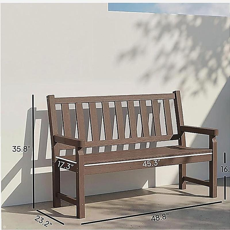 Park Bench,2-Person Porch Bench,Outdoor Bench,Lawn Curved Seat