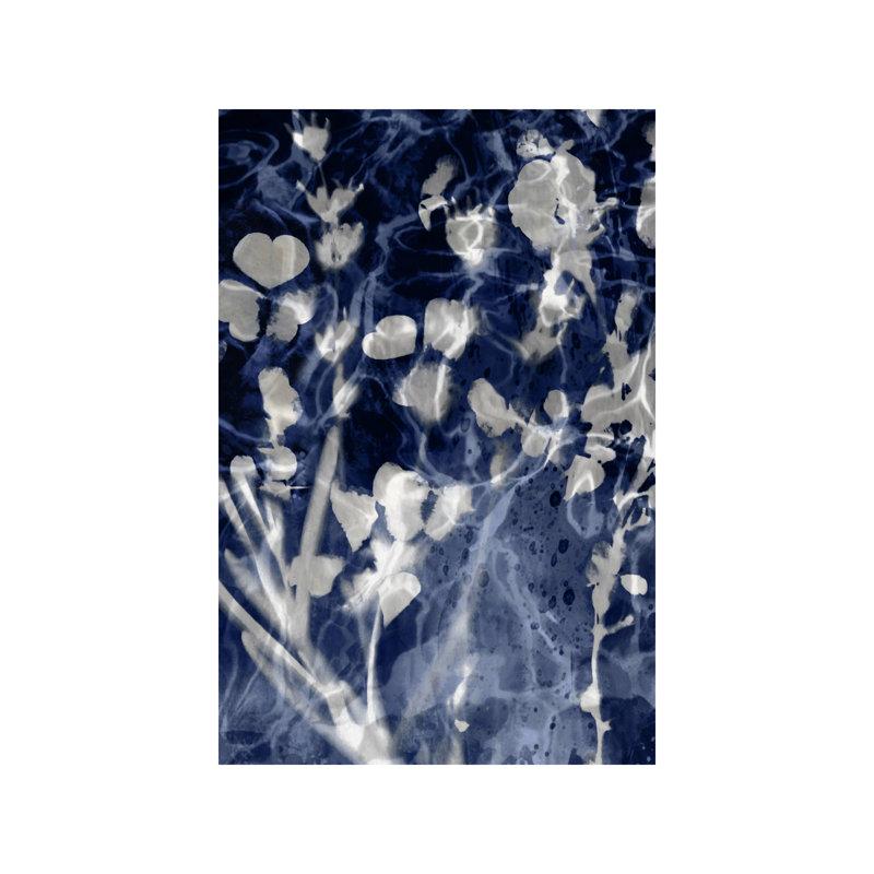 Indigo Leaves Iii by Danielle Carson - Wrapped Canvas Painting, 66.04 cm H x 45.72 cm W x 3.175 cm D