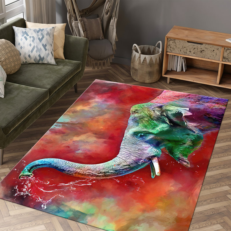 Exquisite Scenic Print with Soft Pile Finish Enhances Any Room with Its Unique Natural Landscape Theme on a Printed Rug