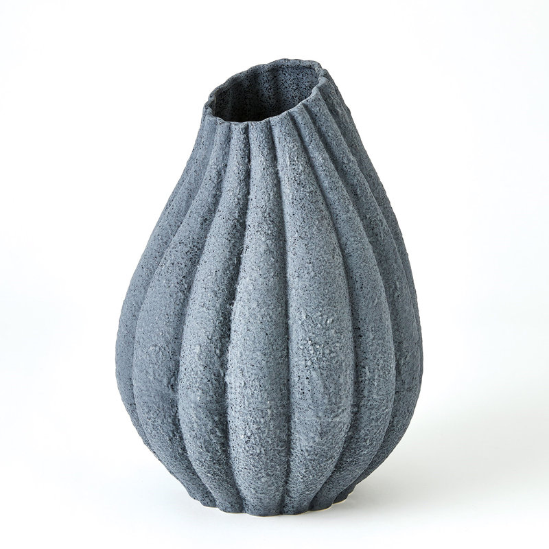 Vase de table en grès fait à la main, H 15,5 po x l 11 po x P 11 po