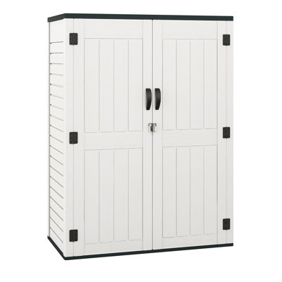 53.94''W x 27.95''D x 68.39''H Outdoor Storage Shed with Shelves