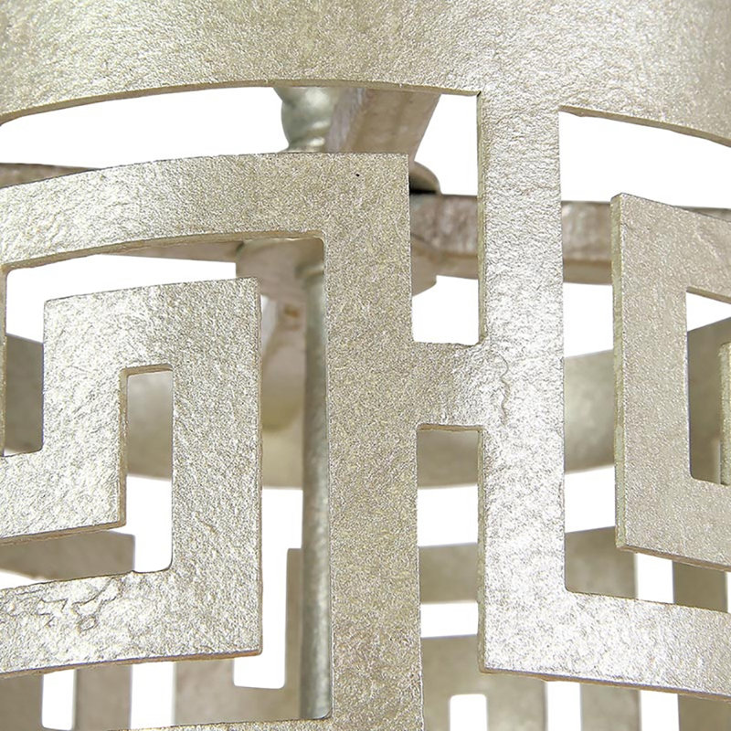 Greek 1 - Light Lantern Cylinder Pendant, Oyster White