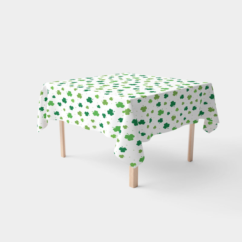 Caius Tossed Shamrocks Tablecloth
