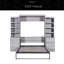 Lit escamotable double avec tablettes et tiroirs de rangement