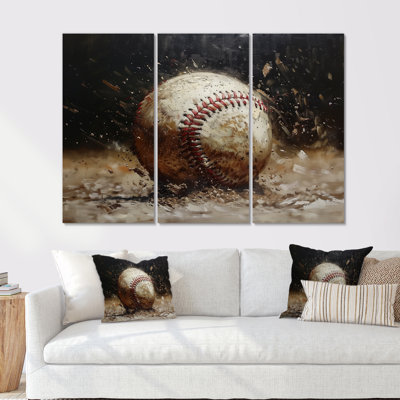 Baseball gros plan Home Run - ensemble de décoration murale baseball sport