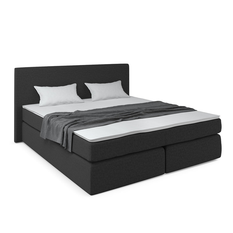 Jaquae Upholstered Bed with Mattress, Super King (6')