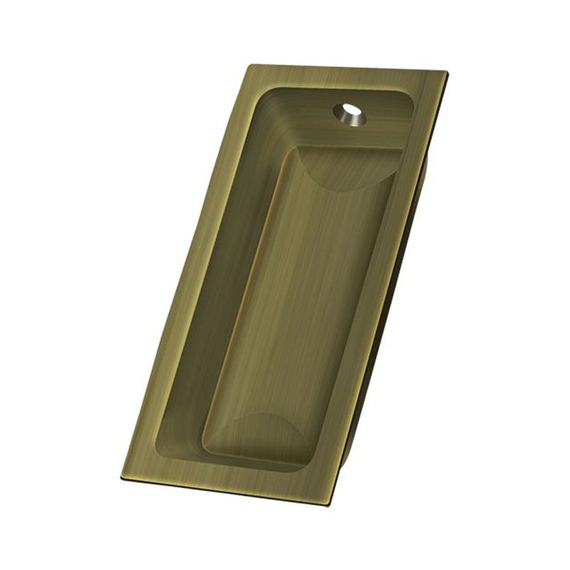 Flush Cup / Bin Pull, Antique Brass