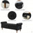 Tufted Button Storage Bench, Fabric Upholstered Ottoman, Window Bench, Rolled Arm Design