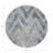 Chevron Vegan Leather Round Pebble Placemat-50817567