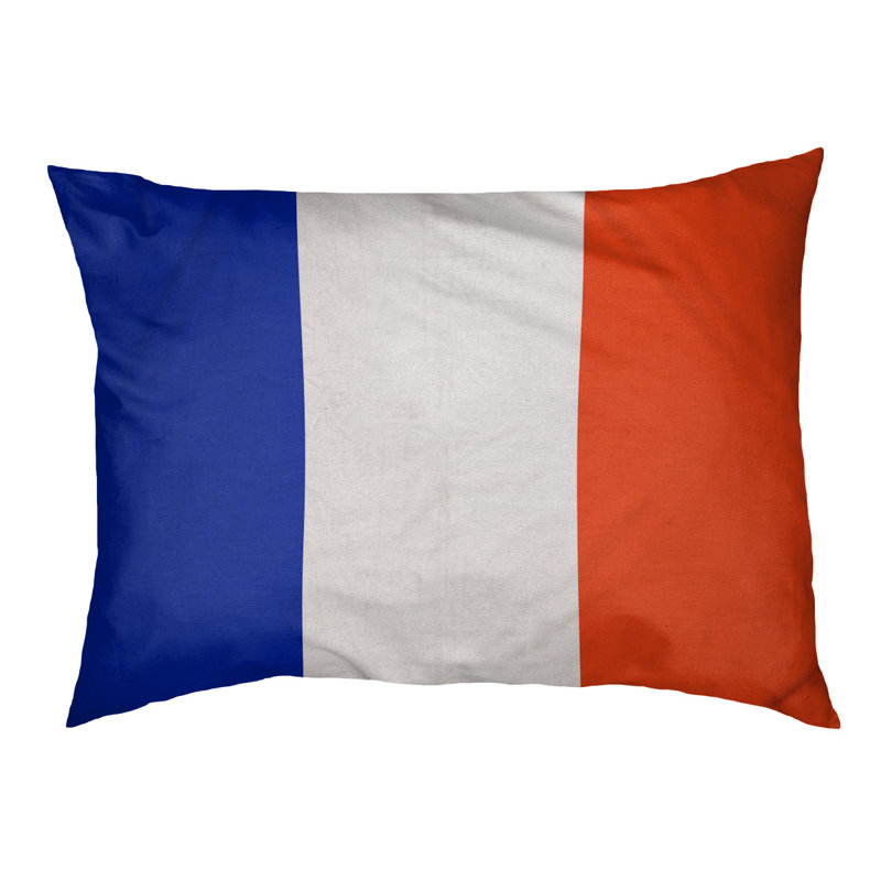Coussin Atlanta, Grand (l 50 po x P 40 po x H 7 po), Blue/White/Orange