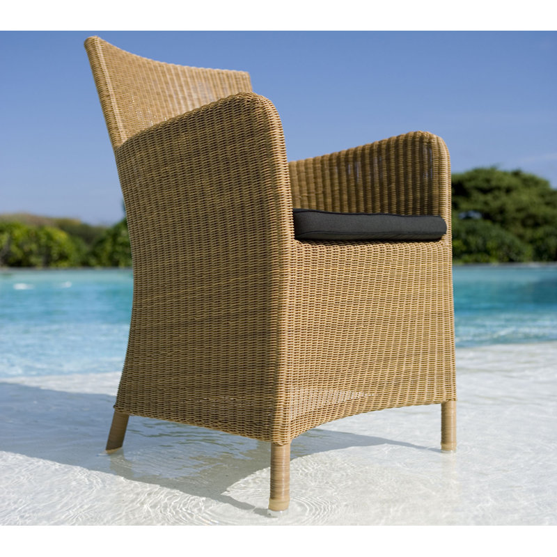 Hampsted Patio Dining Armchair with Cushion, Taupe, Taupe