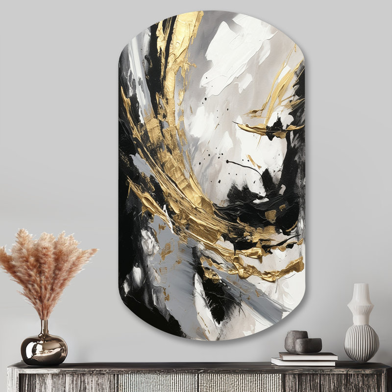 Zeigler - Art mural asymétrique en forme de cylindre abstrait, H 43 po x l 23 po