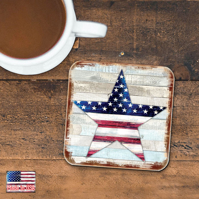 Ensemble de 4 sous-verres fabriqués à la main American Star | Trinx