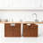 Handwoven Wicker Storage Basket With Handles, Foldable Organization Bin For Shelves, Pantry, Kitchen And Bathroom-963989630