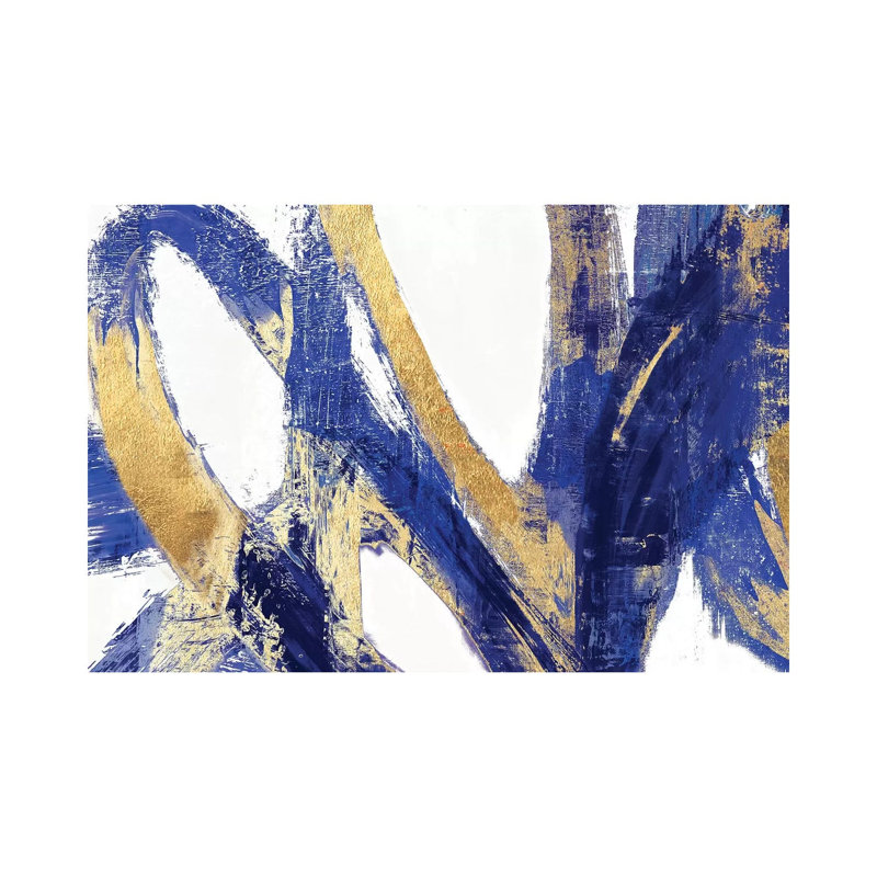 Indigo Abstract V - Wrapped Canvas Painting, 66.04 cm H x 45.72 cm W x 3.175 cm D