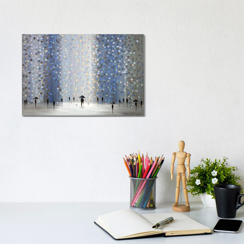 Rainy Morning by Ekaterina Ermilkina - Painting on Canvas, Wrapped Canvas, 20.32cm H x 30.48cm W x 1.91cm D