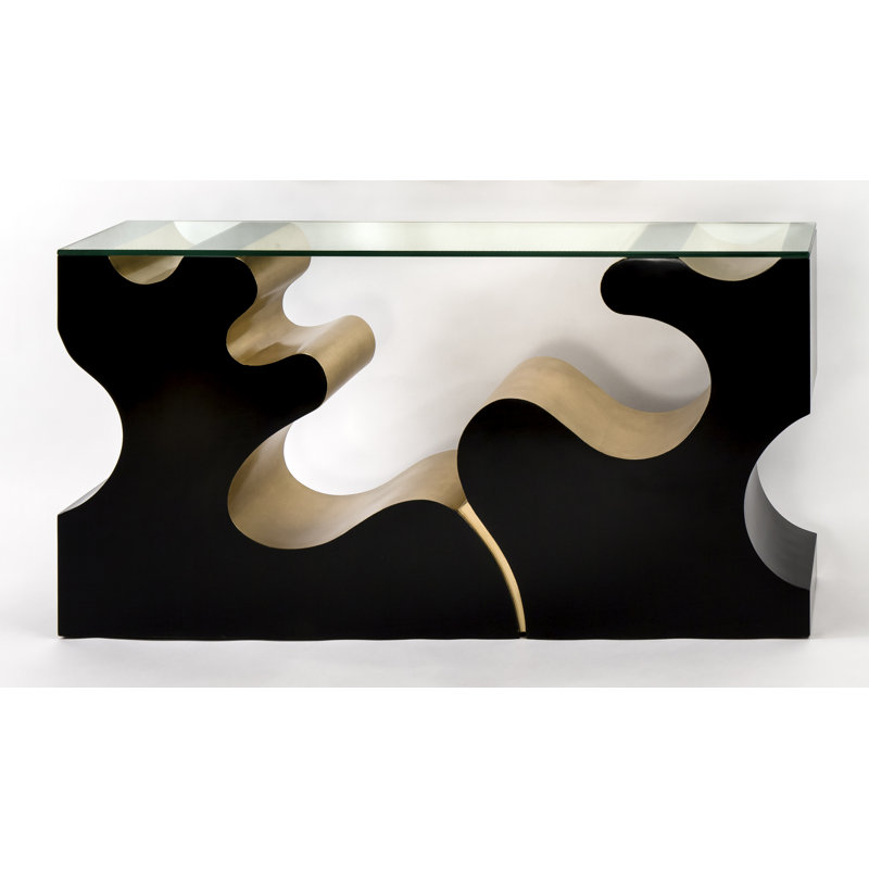 61'' Glass Top Console Table