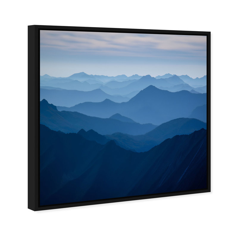 Blue Ridges II Print by Oliver Gal, 21" H x 21" W, Black Floater Frame
